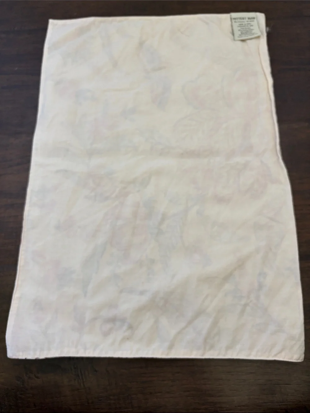 Pottery Barn Floral Butterfly Cream Blue Placemats (5) Summer Table Cotton Linen